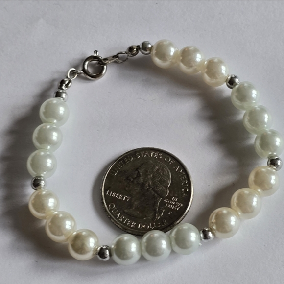 Vintage bracelet faux pearl pearlcore - Picture 7 of 10
